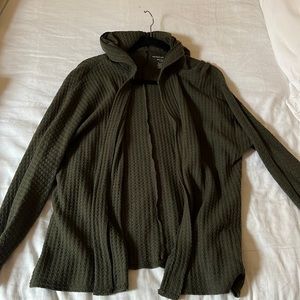American Eagle soft & sexy plush green hooded cardigan. Size XS. Lightly worn.